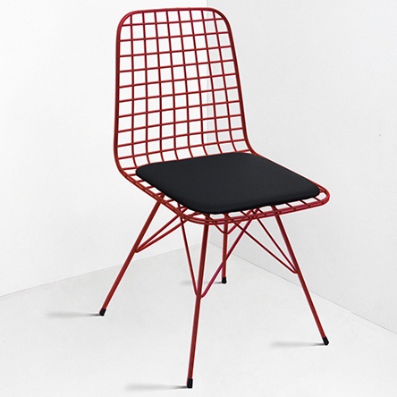 Kırmızı Tel Sandalye